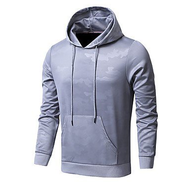 Men's Hoodie Sweatshirt Winter Camo / Camouflage Black Army Green Dark Blue Gray Knit Running Top Plus Size Long Sleeve Sport Activewear Breathable Quick Dry Anatomic Design Sweat-wicking Stretchy