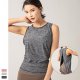 Women's Yoga Top Cross Back Fashion Pink Dark Gray Light Grey Yoga Running Fitness Top Sleeveless Sport Activewear Breathable Quick Dry Comfortable