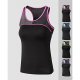 Women's Running Tank Top Yoga Top Patchwork Fashion Purple Fuchsia Black / Green Black / Blue Mesh Spandex Fitness Gym Workout Vest / Gilet Sport Activewear 4 Way Stretch Breathable Quick Dry