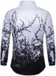 Men's Trees/Leaves Shirt Print Long Sleeve Daily Slim Tops Spread Collar Black/Spring/Fall/Work