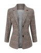 Women's Jacket Regular Houndstooth Daily Basic Red Gray