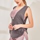 Women's Yoga Top Fashion Purple Dark Gray Elastane Yoga Running Fitness Vest / Gilet Sport Activewear Breathable Quick Dry Comfortable