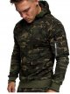 Men's Hoodie Camo/Camouflage Hooded Daily Basic Hoodies Sweatshirts Army Green Gray