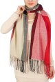 Gray red mixed scarf