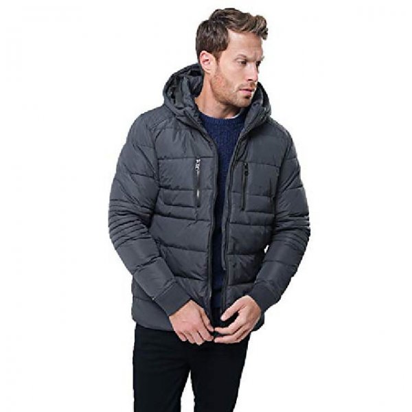 Mens Matrix Puffer Jacket - Grey -