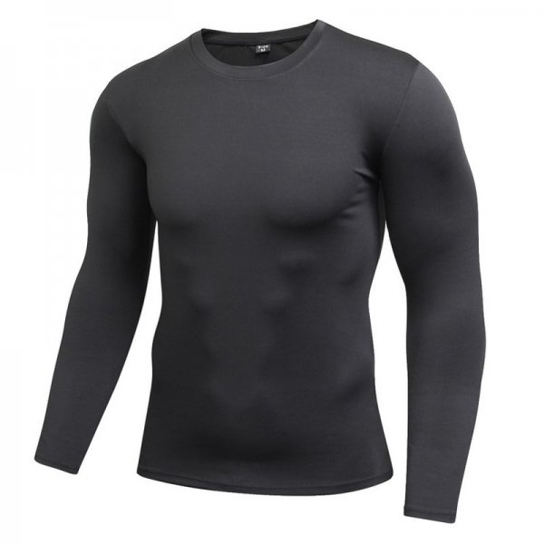 Men's Yoga Tight Long Sleeve T-Shirt Moisture Transferring and Quick Drying Fitness Long Sleeve Shirt Sports Running Outdoor Tops