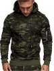 Men's Hoodie Camo/Camouflage Hooded Daily Basic Hoodies Sweatshirts Army Green Gray