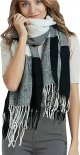 Black, white and grey scarf